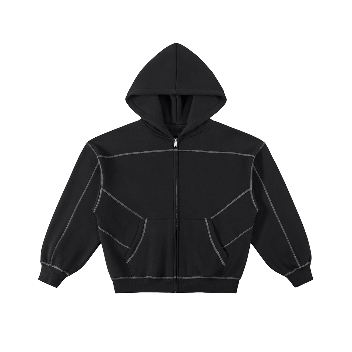 HATE ME Stitched Different Zip Hoodie