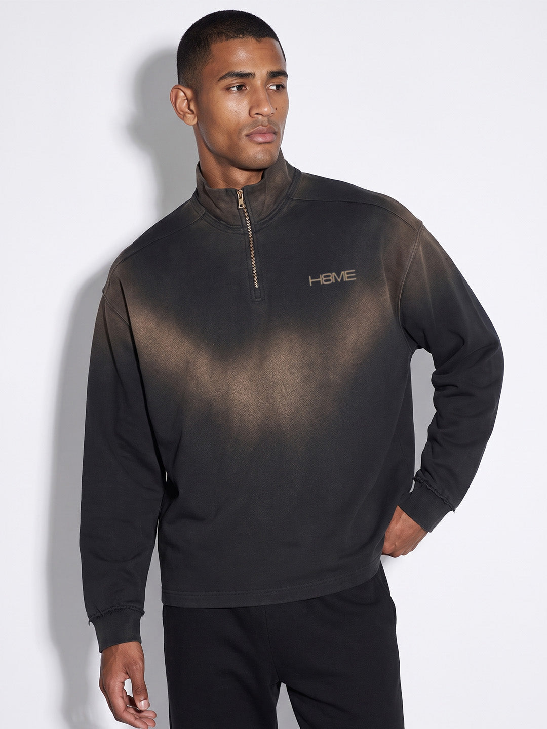 HATE ME Raw Attitude Quarter Zip