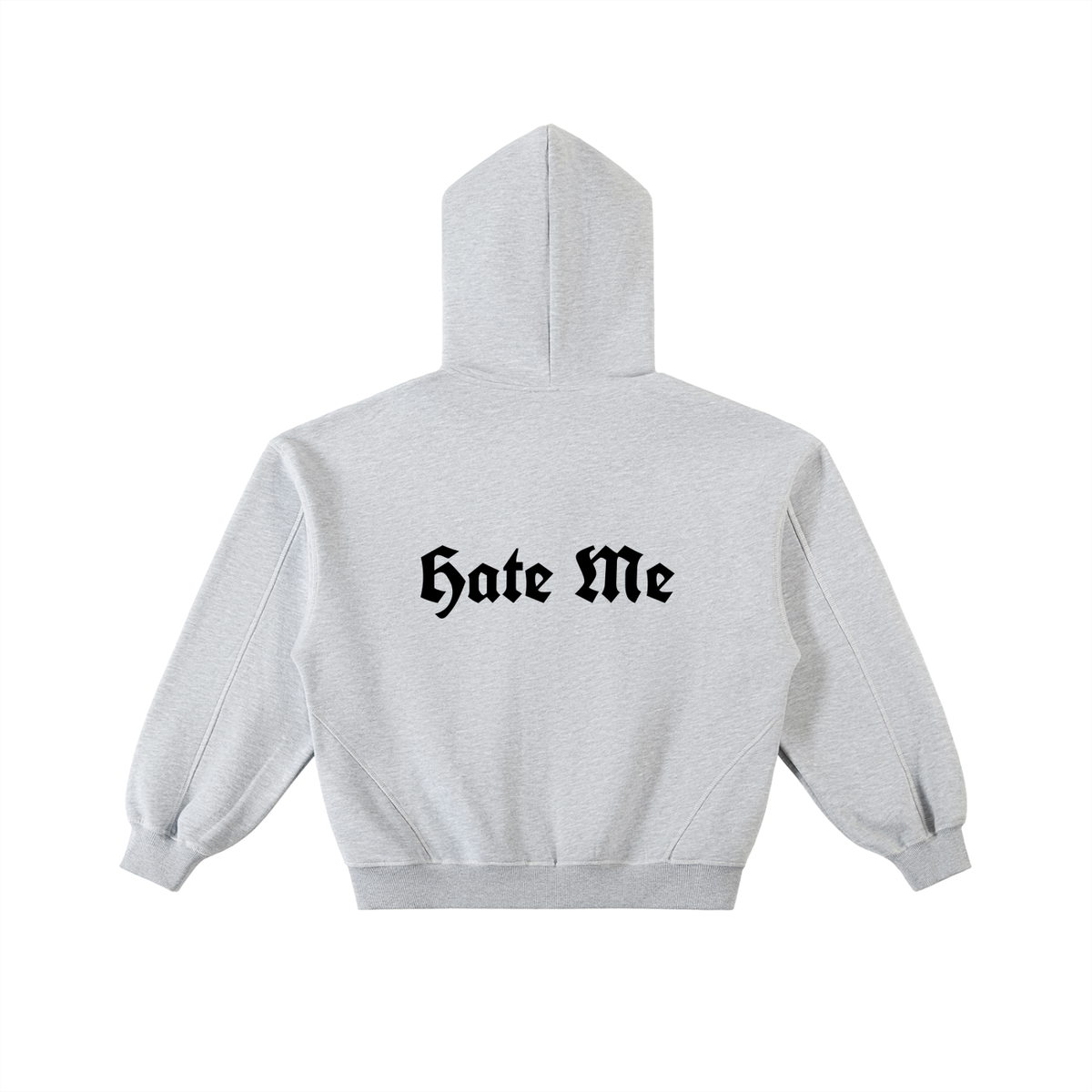 HATE ME Stitched Different Zip Hoodie