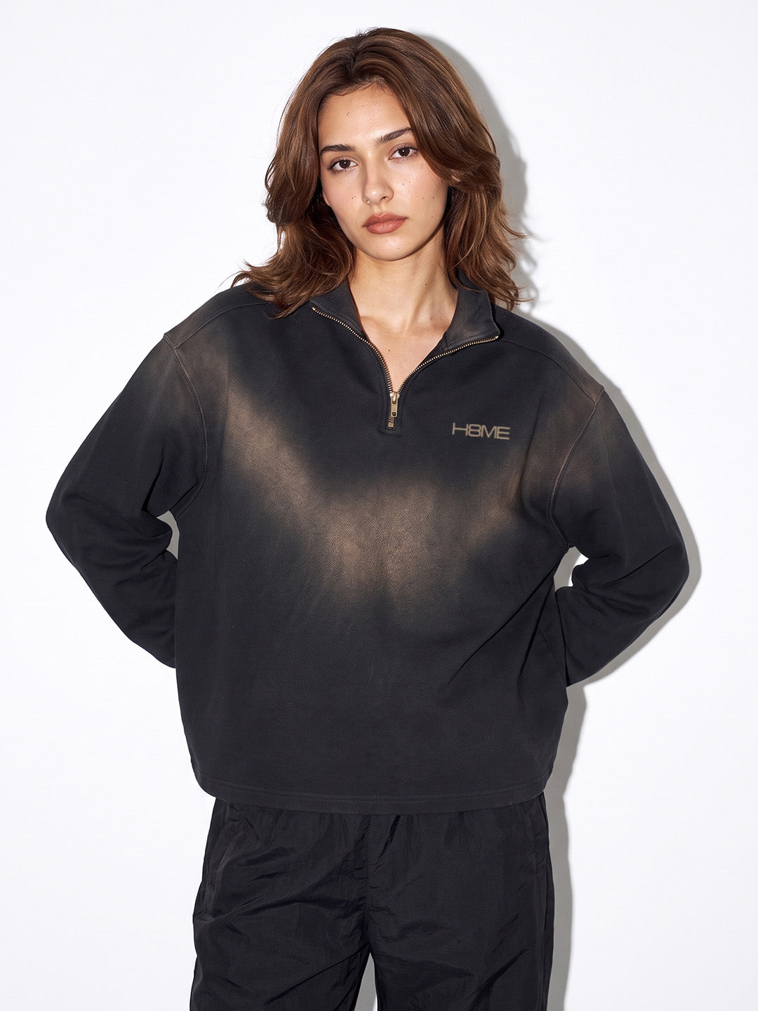 HATE ME Raw Attitude Quarter Zip
