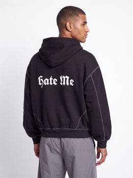 HATE ME Stitched Different Zip Hoodie